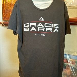 Black Short Sleeve Tee with Bold Print mma ufc Gracie Barra 🥋🥋🥋🥋